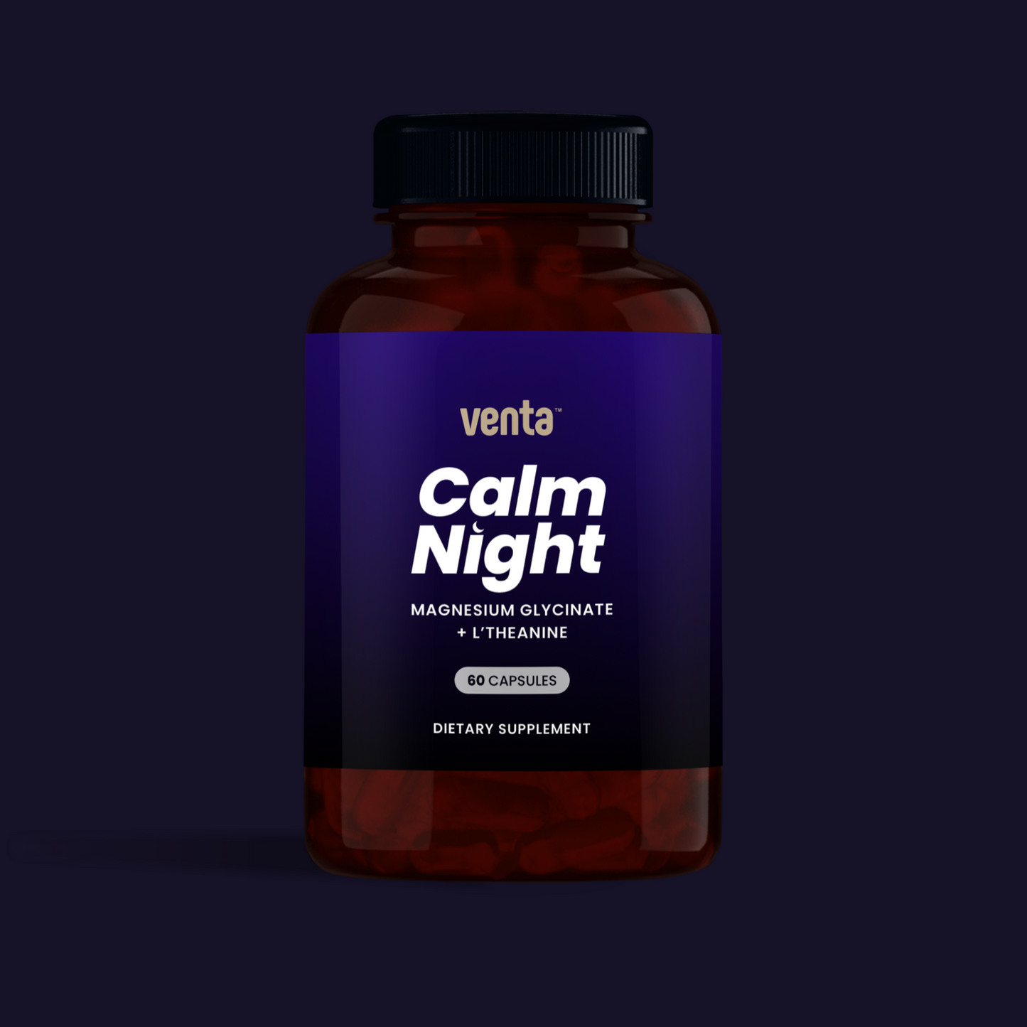 Calm Night - Sleep Support Capsules with Magnesium Glycinate & L-Theanine