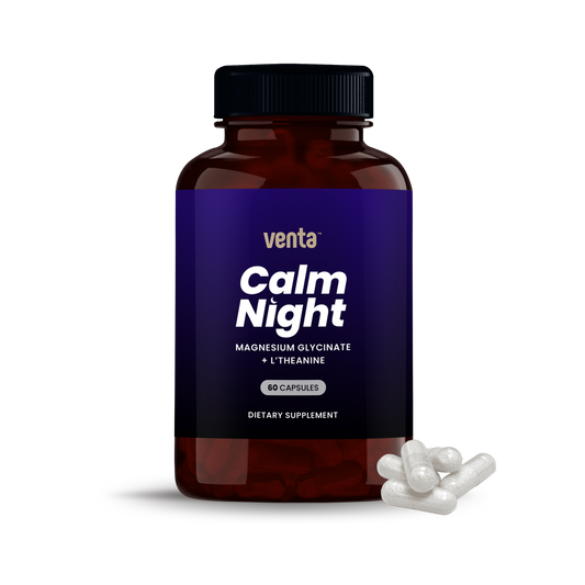 Calm Night - Sleep Support Capsules with Magnesium Glycinate & L-Theanine